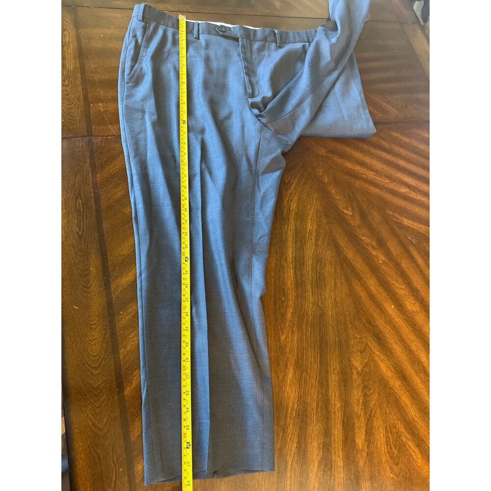 Santorelli Men Wool Trousers Dress Pants Size 40 Blue Business Office Work Italy - Picture 10 of 11